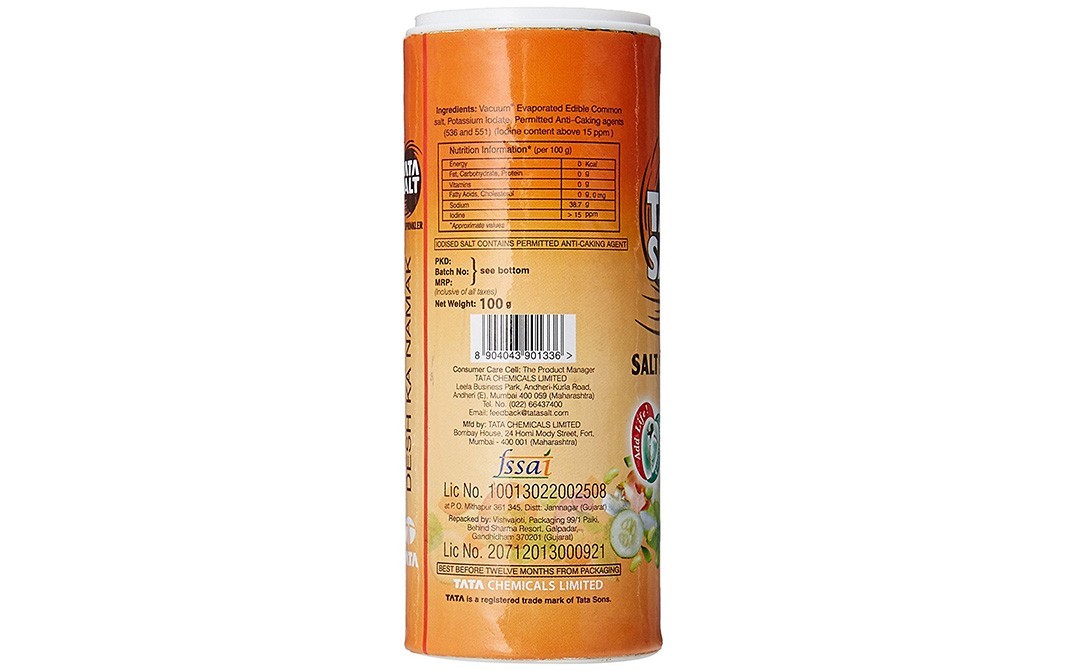 Tata Salt Sprinkler (Sodium Salt)   Tin  100 grams
